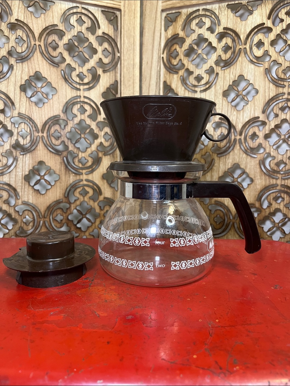 Vintage Brown Pour-Over Coffee Carafe